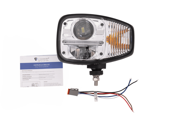 TT Technology TT.16611-L+TT.16611-P LED priekiniai žibintai, 3 funkcijos, 23xLED, 2350lm, kairė ir dešinė, skirti JCB/Cat/Manitou/Volvo/Terex