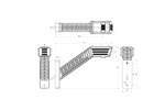 WAŚ 2552P W297.5.1 SPOT LED dešinysis gabaritinis žibintas ant ilgos kojos