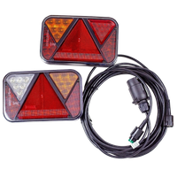 Šviesų rinkinys: FRISTOM LED galiniai žibintai + MANTES 4,1 m 7 PIN diržai