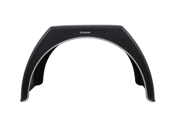 Dvigubas sparnas priekabai 15-16" DOMAR DK3120 plokščia rato arka 1000/510 mm su baltu ratlankiu