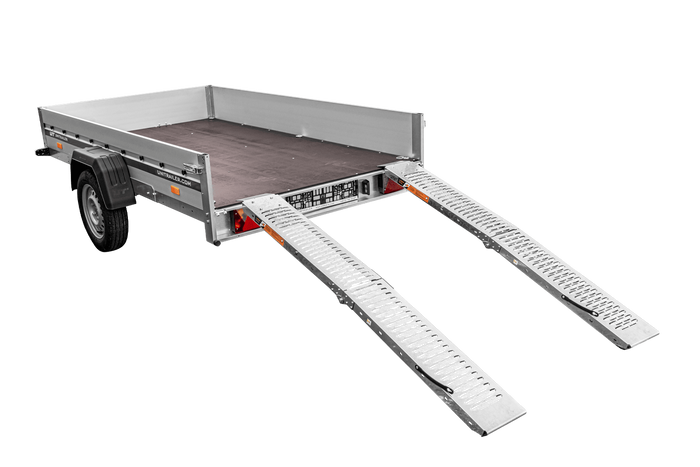UNITRAILER ALR004B sulankstomos plieninės rampos priekaboms, 190 cm, 400 kg, 2 vnt. komplektas