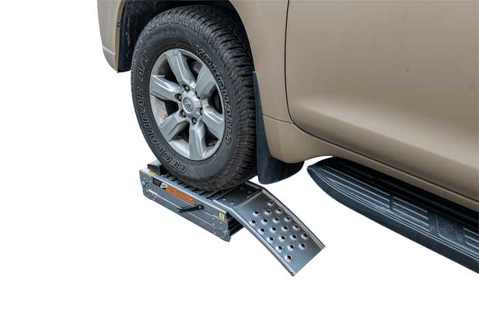 UNITRAILER ALR005 sulankstoma plieninė rampa priekabai 200 cm 250 kg