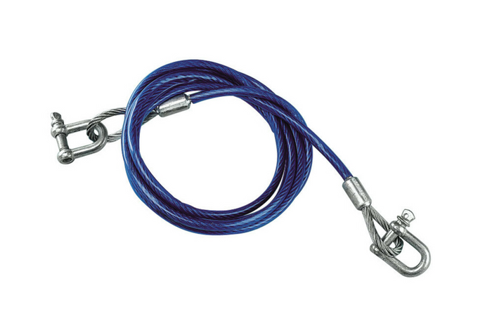 Vilkimo lynas su apkabomis LAMPA plieninis lynas 3,5 m/8 mm/5 t mėlynas
