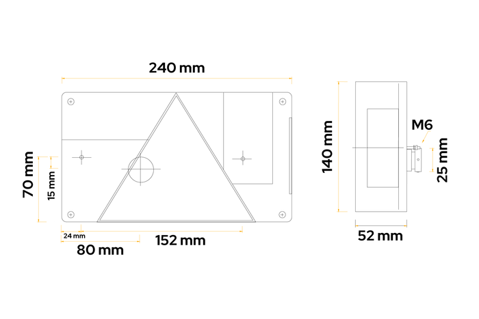 ASPÖCK Multipoint I galinis žibintas, 6 funkcijos, dešinė
