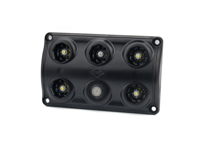 HORPOL LWD2157/CZ LED 900lm juodas automobilio salono žibintas su jungikliu ir raudonu diodu