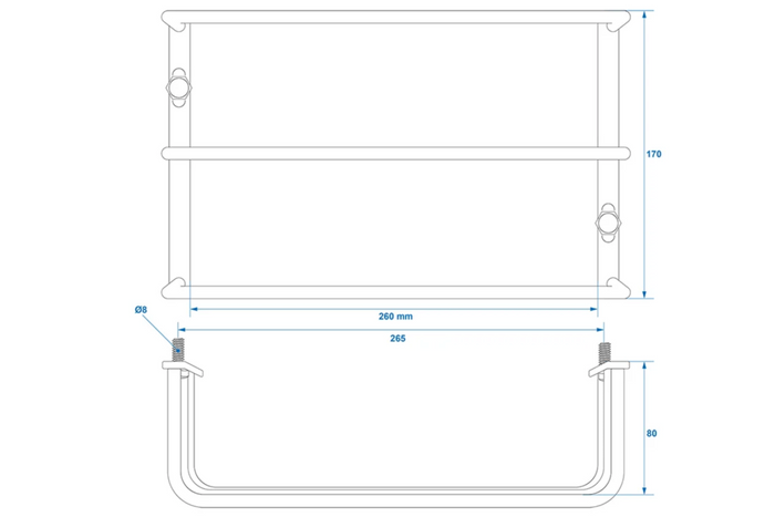 Priekabos galinio žibinto apsauginės grotelės „ProPlus“ galinio žibinto dangtelis 260x170x80mm